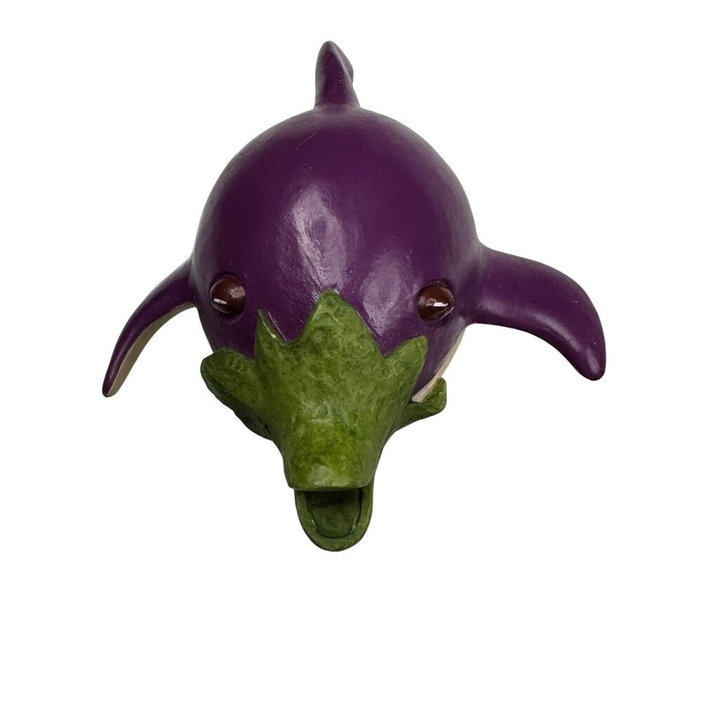 Enesco Home Grown 2007 Eggplant Purple Porpoise #4008129 Resin Retired Rare Gift - Picture 6 of 13